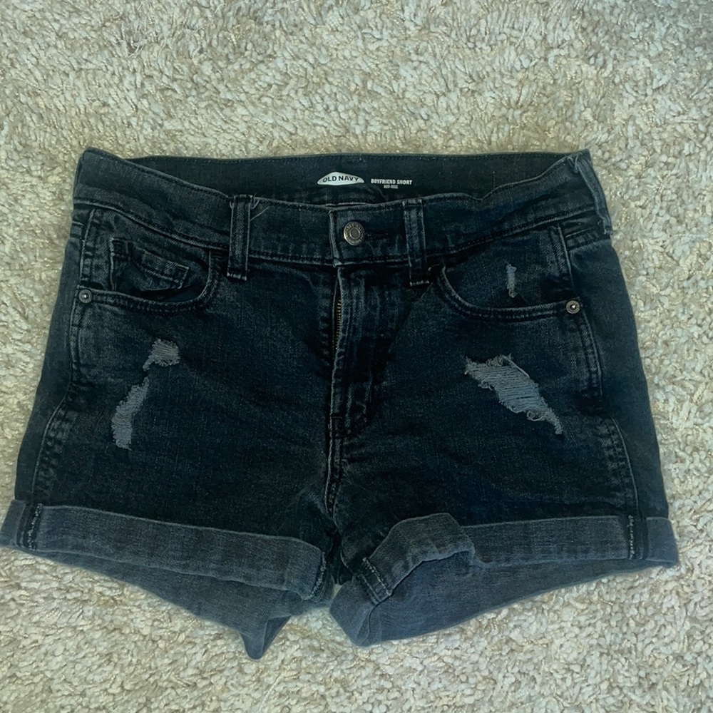 Black, jean shorts, size 2, from Old Navy